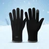 gants en molleton pour femmes, mode automne hiver, chaud, élastique, écran tactile, coupe vent, cyclisme, affaires, gants en velours