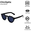 ChicOptix classique rétro rond mode lunettes De soleil unisexe haute qualité acétate Lunettes De Soleil UV400 Nylon lentille Lunettes De Soleil