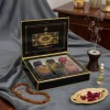 Coffret cadeau de parfum unisexe de style oriental gourmand et boisé et aromatique, notes superposées élégantes et durables, collection de parfums de 150 ml