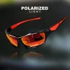 lunettes de soleil de sport à la mode, protection uv polarisée, personnalisées, monture ronde en métal, lunettes uv400 pour hommes et femmes