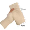 gants demi doigts chauds résistants au froid pour femmes, automne et hiver, polyvalents, pelucheux et mignons, idéaux pour un usage au bureau