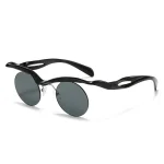 Lunettes de soleil rondes sans monture pour hommes et femmes, lunettes de forme spéciale, lunettes de créateur, accessoires d&rsquo;extérieur féminins