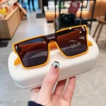 Lunettes de soleil à monture carrée respirante pour hommes et femmes, lunettes punk, lunettes de protection UV400, grandes nuances, créateur de marque, mode