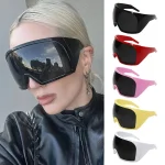Respzed-Lunettes de soleil une pièce pour hommes et femmes, lunettes de soleil de luxe, nuances surround féminines, lunettes punk, lunettes Gogfordden, nouveau, 2000