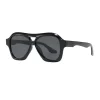 lunettes de soleil carrées vintage pour femmes et hommes, monture respirante, lunettes à double pont, lunettes de soleil chics, nuances noires, mode féminine