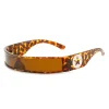 future technology – lunettes de soleil style étoile pour hommes et femmes, monture étroite, punk