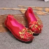 ballerines rétro en cuir véritable pour femmes, mocassins à coussin optique, mocassins à fleurs, chaussures pour dames, designer de luxe, automne