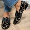 chaussures à talons plats, chaussures bateau à bout rond, mocassins pour femmes