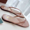 pantoufles tongs à fond plat pour femmes, pantoufles cool, tongs à tête carrée, sandales de plage à la mode, nouvelle collection été