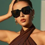 Lunettes De soleil carrées surdimensionnées femmes personnalité Simple 2025 lunettes femmes mode lunettes rétro femmes Gafas De Sol Mujer