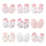 9 paires de gants en coton respirants pour garçons et filles, mitaines pour bébés, mitaines à main pour nouveau-nés, ensemble de mitaines sans rayures pour tout-petits