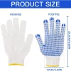 2 paires de gants de travail en coton avec points antidérapants, gants de sécurité pour hommes et femmes, peintre, jardinage, garage, entrepôt, construction
