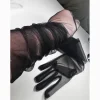 nouveaux gants pour femmes robe 55cm gants en maille transparente sexy mince coude longs gants accessoire de mariage anti uv cyclisme conduite mitaines