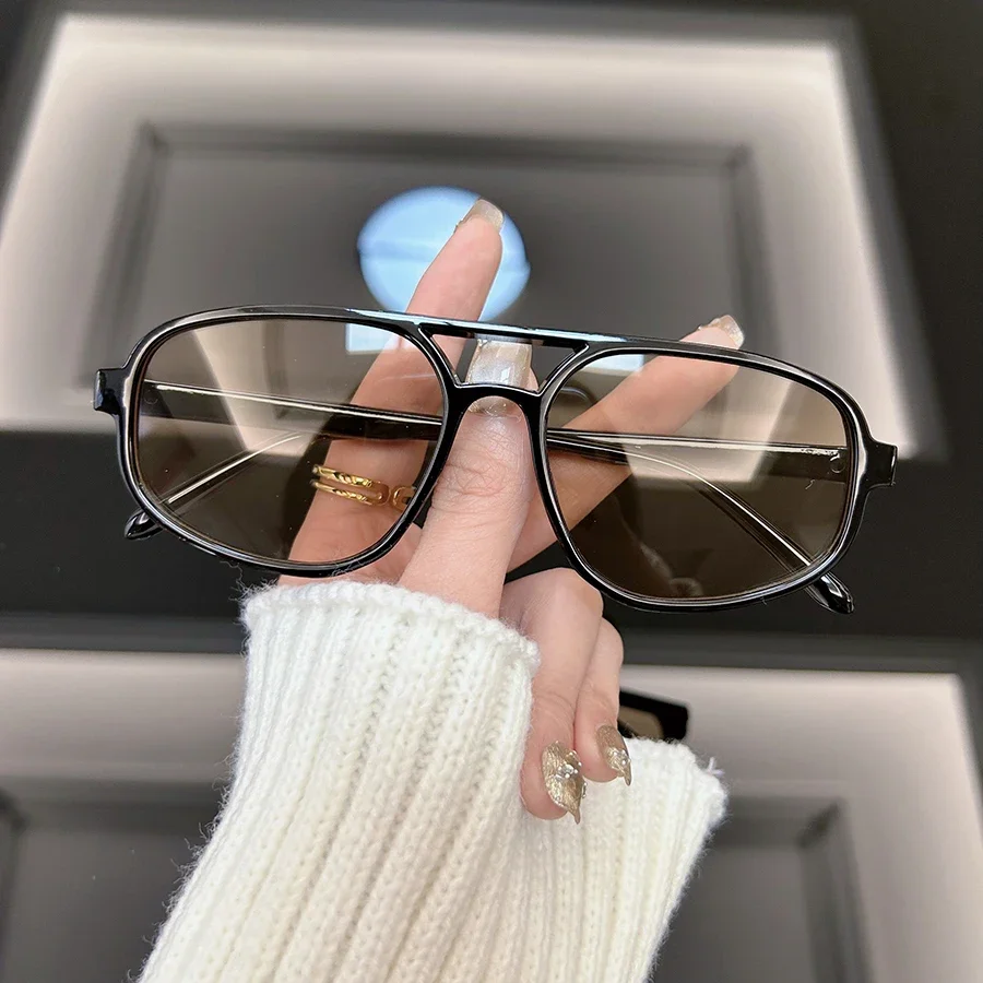 Lunettes de soleil carrées rétro classiques pour hommes et femmes, lunettes de soleil miroir vintage, marque de créateur, mode extérieure