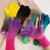 gants d'hiver pour femmes, nouveaux gants dégradés pour écran tactile, tricot extensible, mitaines chaudes pour bras, extérieur, antidérapants, doigts exposés