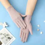 Gants d&rsquo;équitation en coton élégants, antidérapants, Anti-UV, couleur unie, gants de conduite pour femmes, gants de protection solaire d&rsquo;été, mitaines d&rsquo;extérieur