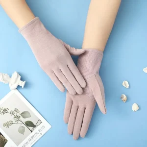 Gants d&rsquo;équitation en coton élégants, antidérapants, Anti-UV, couleur unie, gants de conduite pour femmes, gants de protection solaire d&rsquo;été, mitaines d&rsquo;extérieur