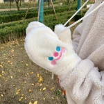 Gants chauds résistants au froid pour femmes, imprimé de dessin animé, Design Simple, pour étudiants, déplacements quotidiens, hiver, extérieur, confortables