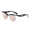 lunettes de soleil rondes sans monture pour hommes et femmes, lunettes de forme spéciale, lunettes de créateur, accessoires d'extérieur féminins