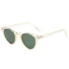petites lunettes de soleil rondes pour femmes, lunettes de soleil marron, monture ronde, nuances de rivets pour femmes, marque vintage, créateur, uv400