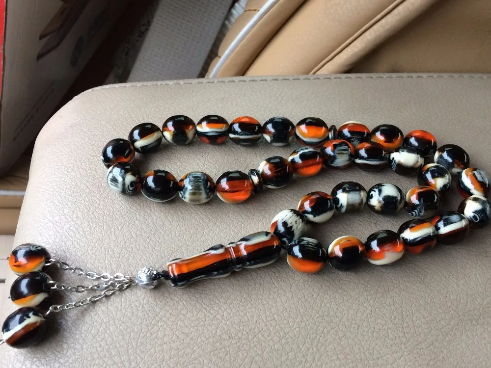 Chapelet de perles de prière ambre islamique, voiture musulmane Tasbih, domicile, bureau – Image 3