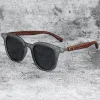 lunettes de soleil pour hommes et femmes, tendance, rétro, grain de bois, polarisées, protection uv, cyclisme, plein air, photographie de rue