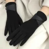 1 paire de gants en daim pour femmes, gants d'hiver en velours, élégants pour écran tactile, équitation, conduite, garde au chaud en plein air, cadeau de noël