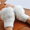 Gants sans doigts pour femmes, peluche mignonne, chaud, doux, confortable, court, coupe-vent d&rsquo;hiver, résistant au froid, Costume, cadeau de fête pour dames