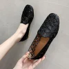 chaussures plates peu profondes pour femmes, mocassins à enfiler, confortables et respirantes