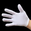 12 paires/pack gant de ménage blanc coton maison gants anti poussière serveurs/conducteurs/bijoux/travailleurs gants gants d'absorption de la sueur