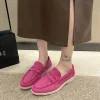 chaussures de marche décontractées en daim pour femmes, mocassins paresseux à enfiler, mules confortables, chaussures de conduite, extérieur, mode, nouveau, 2024