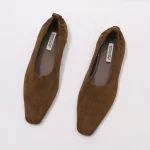 2025 automne femmes chaussures plates doux talon plat unique noir chaussures mode bout rond peu profond sans lacet bateau chaussures Mujer nouvelle femme