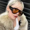 lunettes de soleil pilote surdimensionnées pour femmes, mode luxe, grande monture, une pièce dégradée, rétro, classiques, nuances épaisses, nouvelle collection