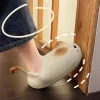 pantoufles à plateforme décontractées pour femmes, appartements de maison, chaussures de créateur de chat de dessin animé, toboggans de maison pour filles, intérieur mignon et élégant, mode d'hiver 2024