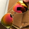 lunettes de soleil à la mode pour femmes et hommes, pilote, rond, nickel é, miroir, extérieur, conduite