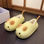 Pantoufles à plateforme décontractées pour femmes, appartements de maison, chaussures de créateur de chat de dessin animé, toboggans de maison pour filles, intérieur mignon et élégant, mode d&rsquo;hiver 2024