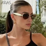 Sexy Petit Ovale Punk lunettes de Soleil Femmes 2025 De Luxe Vintage Steampunk En Métal Cadre Lunettes de Soleil Pour Dames À La Mode Voyage Nuances