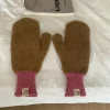 gants élastiques en peluche doux pour femmes, mitaines complètes, garder au chaud, filles, hiver, mode
