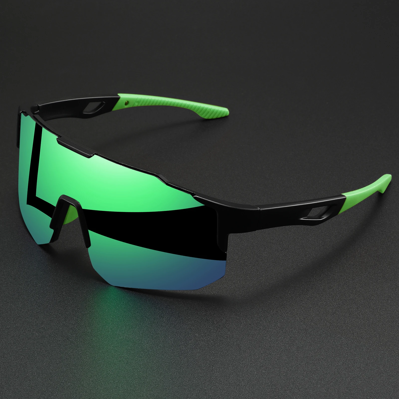 Lunettes de soleil de sport colorées surdimensionnées – Conception enveloppante, confort unisexe UV400 pour le cyclisme, la randonnée et l'extérieur