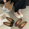 nouvelle marque femmes chaussures plates chaussures de ballet souples sans lacet mocassins souples tabi ninja chaussures décontractées mujer dames chaussures noeud papillon mujer