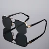 gm lumias lunettes de soleil surdimensionnées semi sans monture hommes mode vintage dégradé nuances décontractées marque de luxe design lunettes de soleil en plein air