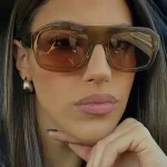 Lunettes de soleil rectangulaires surdimensionnées Hip Hop pour femmes, mode Vintage pour hommes rétro voyage tendance marque Design nuances lunettes UV400