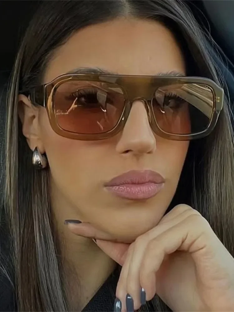 Lunettes de soleil rectangulaires surdimensionnées Hip Hop pour femmes, mode Vintage pour hommes rétro voyage tendance marque Design nuances lunettes UV400 Lunettes de soleil rectangulaires surdimensionnées Hip Hop pour femmes, mode Vintage pour hommes rétro voyage tendance marque Design nuances lunettes UV400