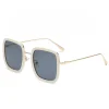 lunettes de soleil carrées surdimensionnées, nuances de style de rue tendance, monture complète, uv400 anti uv, lentilles hd antireflet, unisexe pour les tenues d'extérieur