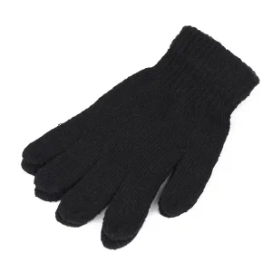 Gants en laine tricotée pour hommes et femmes, gants de poignet en coton, gants d&rsquo;entraînement chauds, noir, hiver, 1 paire