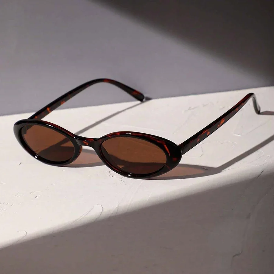 Lunettes de soleil ovales pour femmes, petites et Sexy, nouvelle mode léopard marron, tendance, rétro, ombre colorée, 2025 Lunettes de soleil ovales pour femmes, petites et Sexy, nouvelle mode léopard marron, tendance, rétro, ombre colorée, 2025