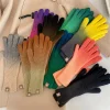gants d'hiver pour femmes, nouveaux gants dégradés pour écran tactile, tricot extensible, mitaines chaudes pour bras, extérieur, antidérapants, doigts exposés