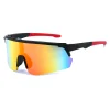 lunettes de soleil de sport surdimensionnées pour hommes, lunettes de cyclisme, miroir, pour l'extérieur, tendance, enveloppées, anti uv, pour l'équitation