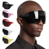 respzed lunettes de soleil une pièce pour hommes et femmes, lunettes de soleil de luxe, nuances surround féminines, lunettes punk, lunettes gogfordden, nouveau, 2000