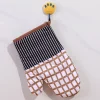 gants anti haute température imprimés en coton, gants de cuisson anti brûlure pour micro ondes, gants d'isolation thermique pour four de cuisine
